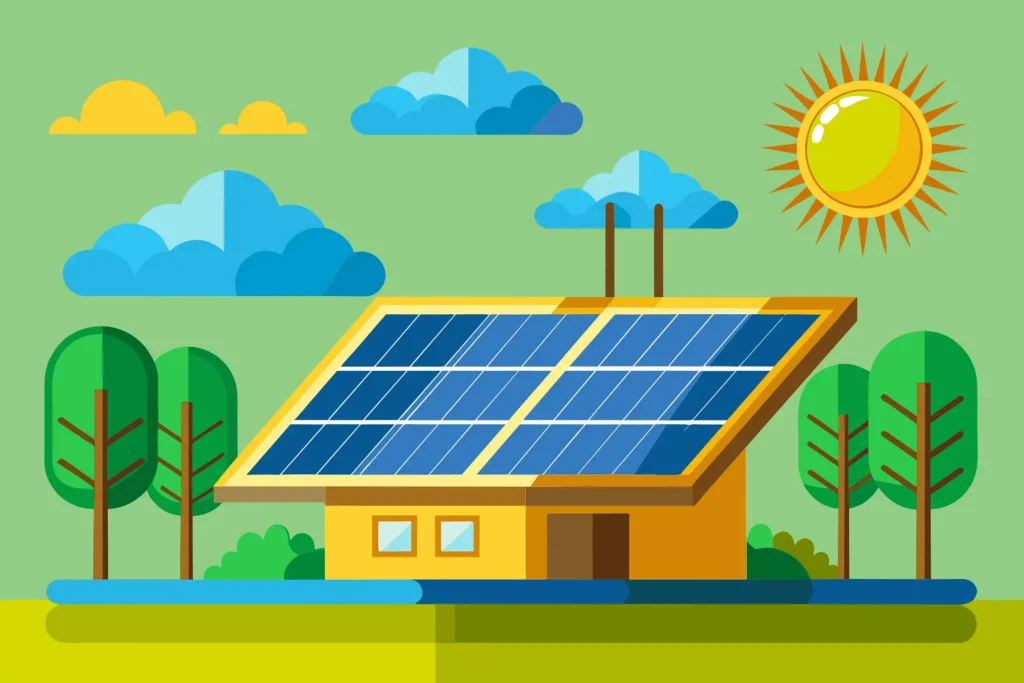 Eco-friendly sustainable lifestyle concept with plants and recycling